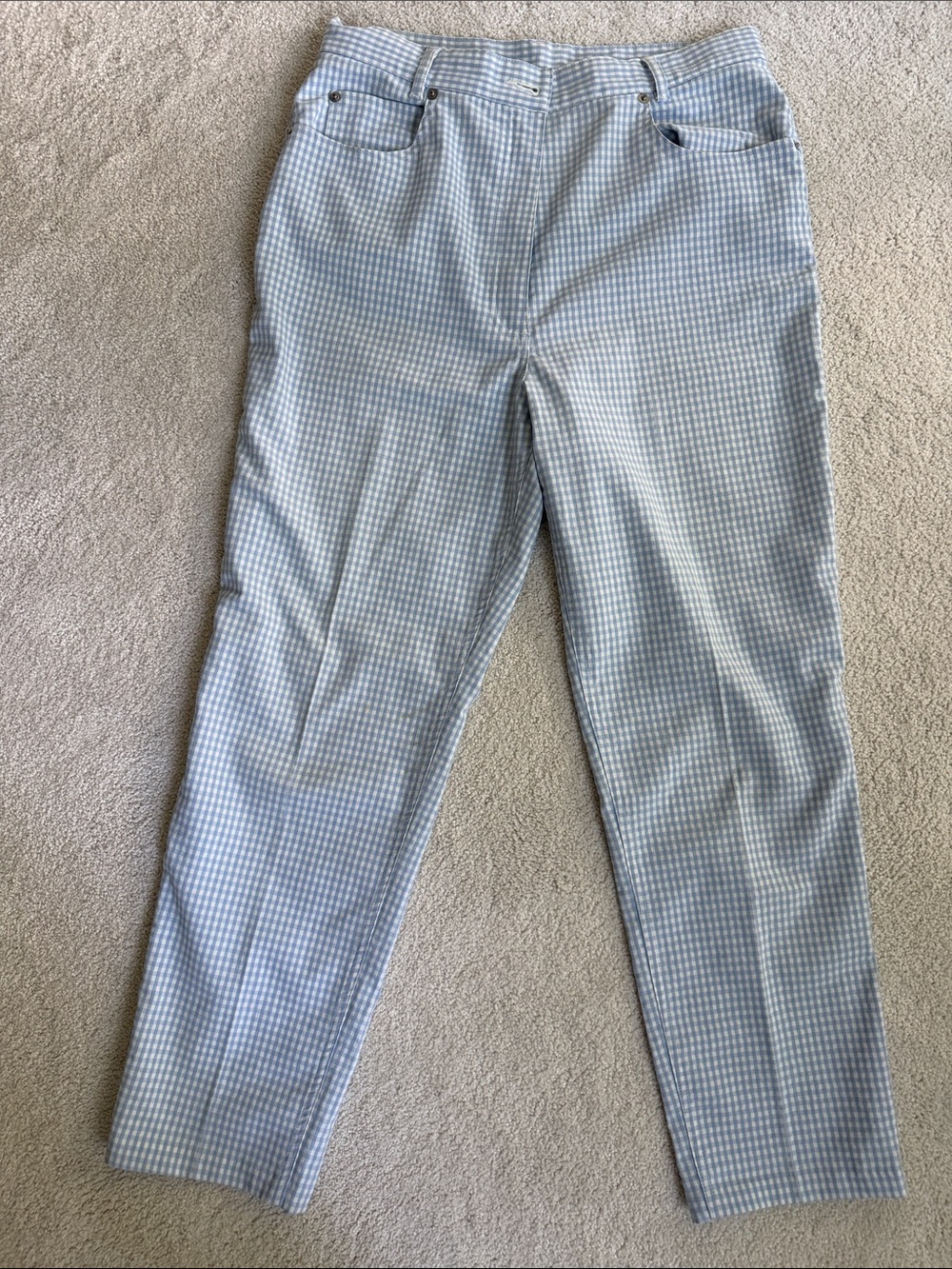 C&A Clockhouse Woman’s Light Blue Gingham Tennis🎾Prep Skinny Pants